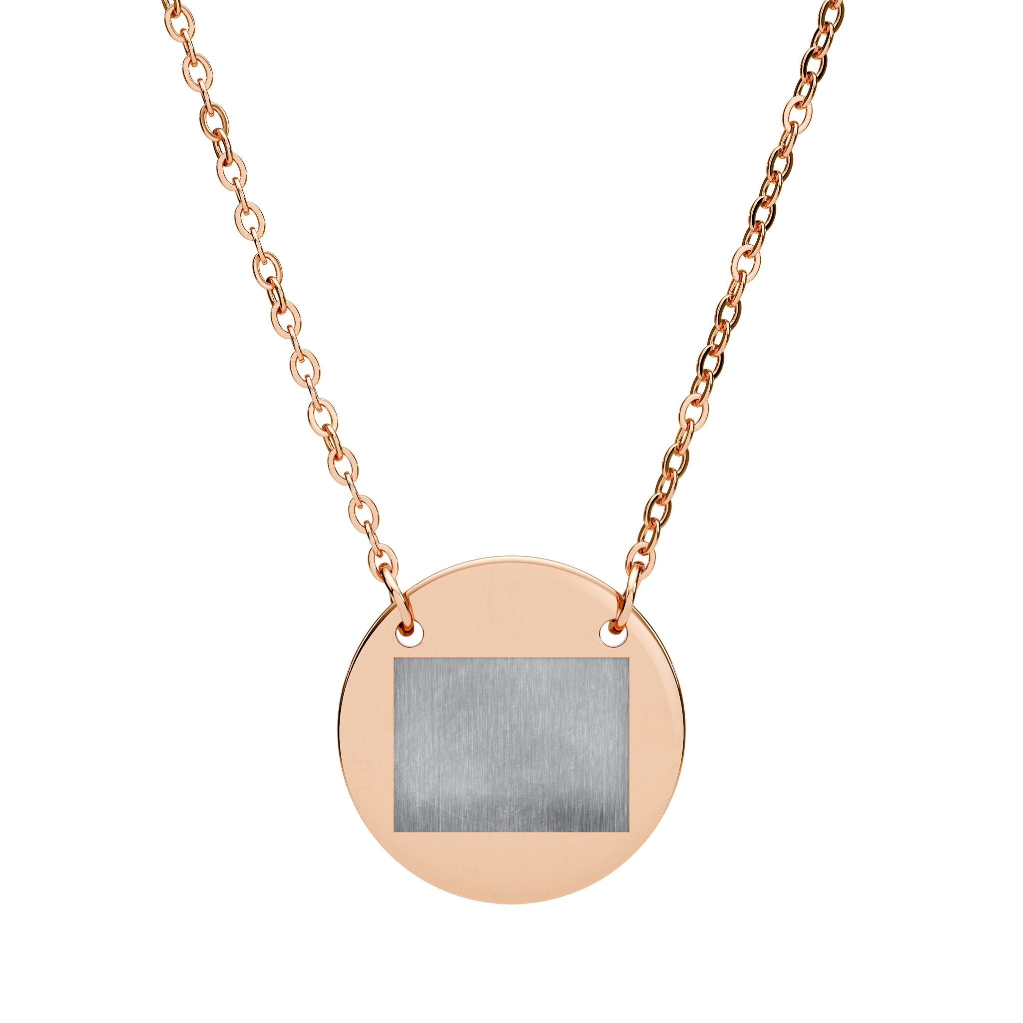 Engraved Circle Necklace — Personalized Minimalist Pendant