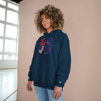 Patriotic LOVE Hoodie — USA Flag Letters & "You Won My Heart" Tic‑Tac‑Toe Back