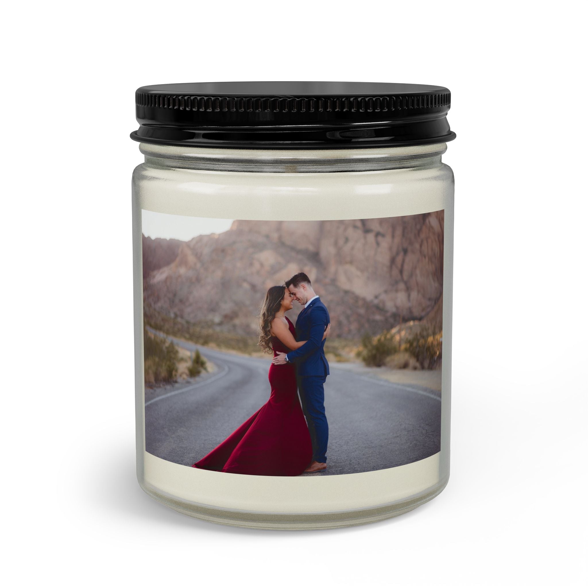 Personalized Photo Candle Set with Matches & Wick Trimmer — Romantic Keepsake Gift