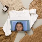 Graphic Crewneck Sweatshirt — Portrait Photo Print with Quote