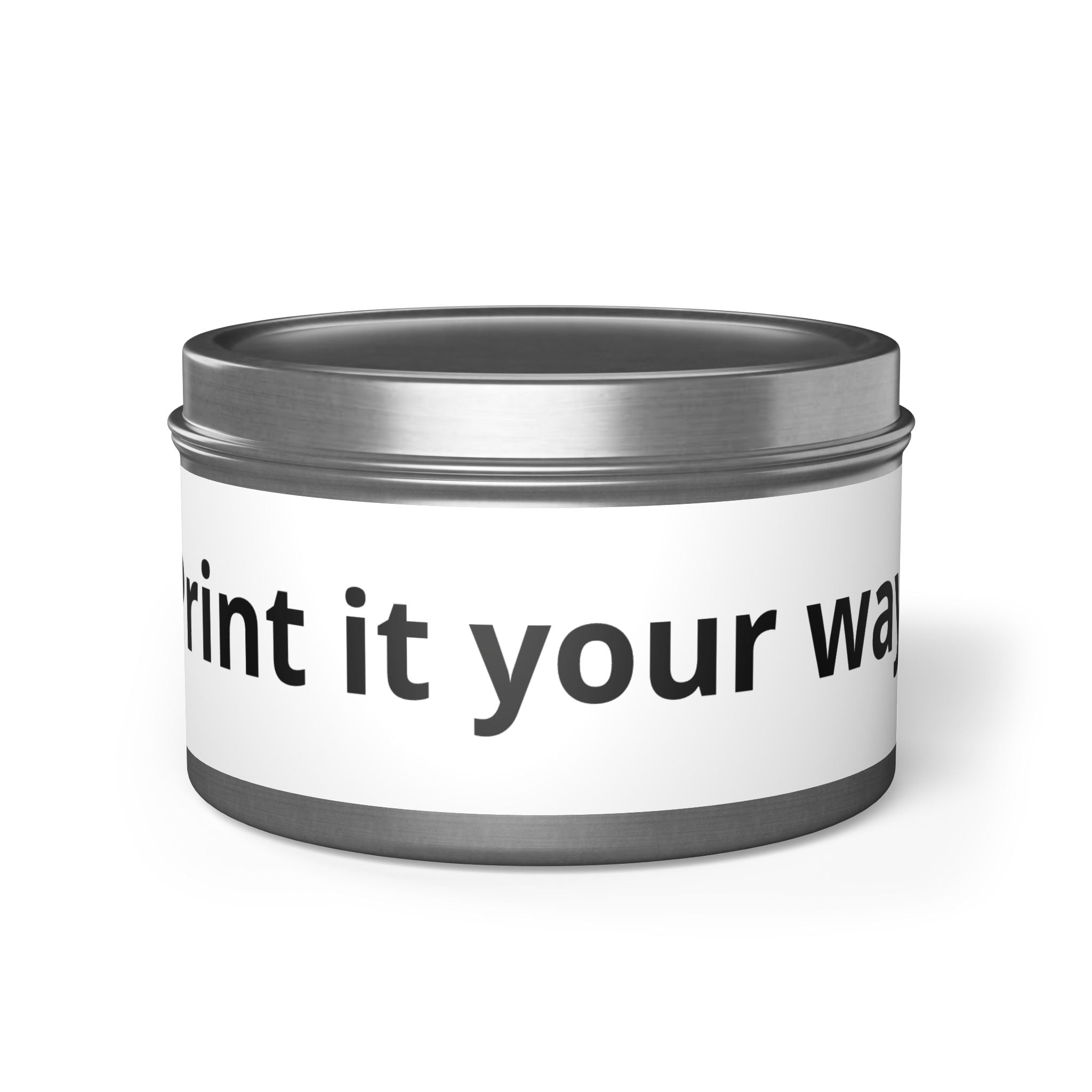 Customizable Tin Candle — 'Print it your way' Personalized Scented Tin
