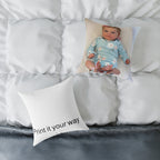Custom Photo Square Pillow — Personalized Canvas Throw Pillow (Print It Your Way)