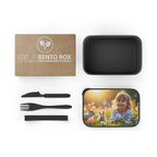 Easter Kids Bento Box — PLA Lunchbox with Utensil Band (Bunny & Eggs Design)