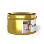 Personalized Tin Candle — Custom Photo & Text Scented Candle Gift