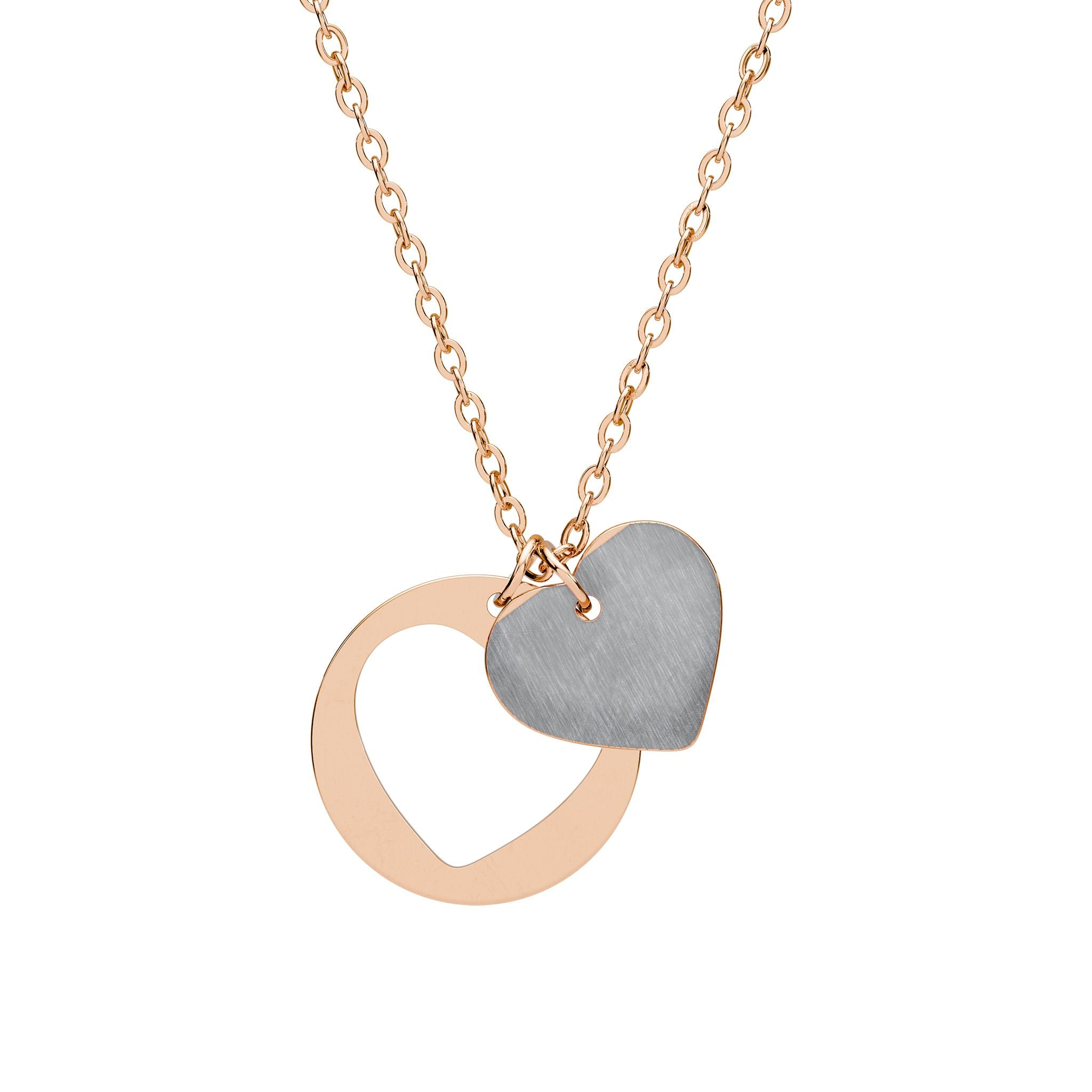 Engravable Heart Cutout Necklace — Personalized Heart Pendant