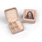 Compact Jewelry Travel Case — Personalized Portrait Pink Travel Jewelry Organizer