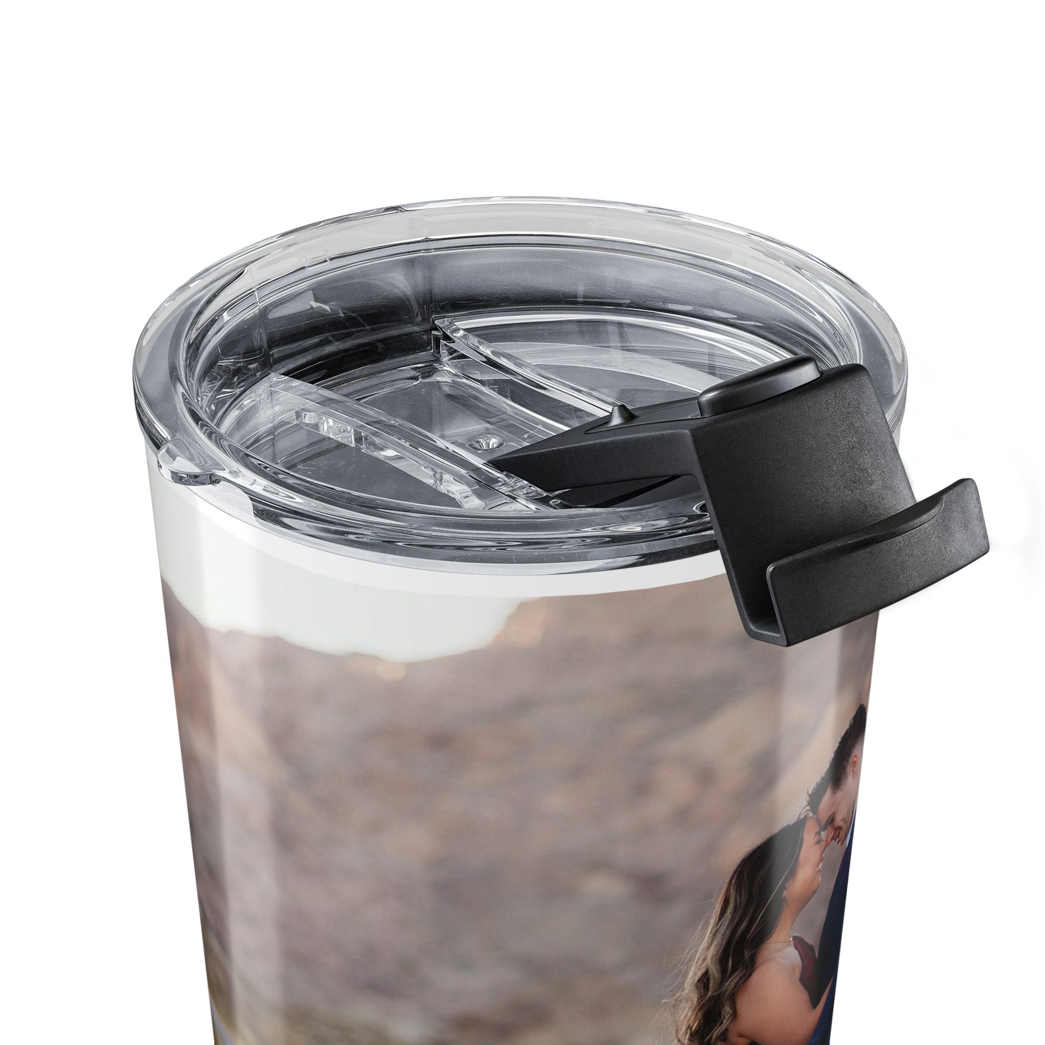Photo Couple 20oz Travel Tumbler — Personalized Engagement & Anniversary Gift
