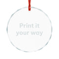 Engraved Crystal Ornament – Personalized Round or Heart Glass Keepsake