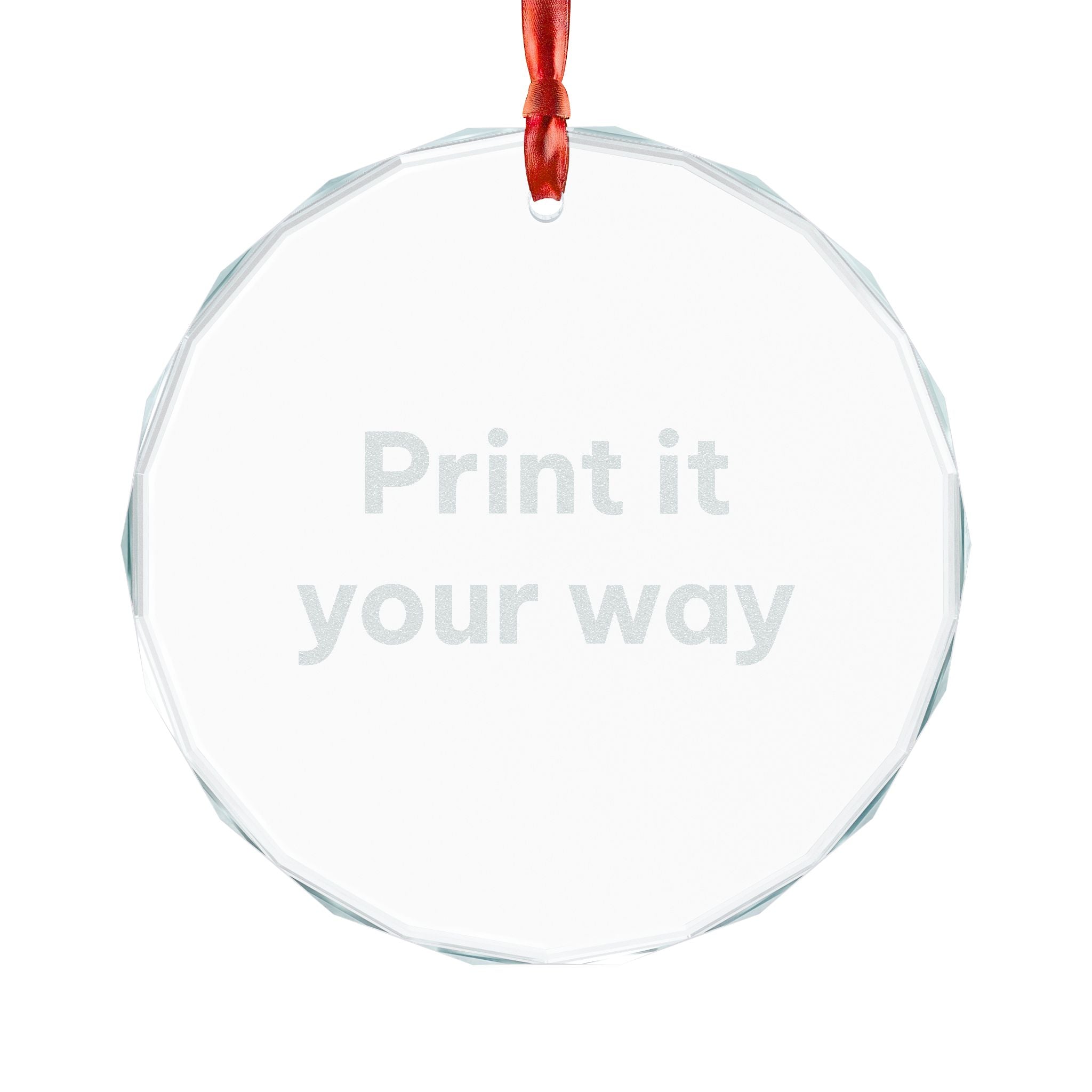 Engraved Crystal Ornament – Personalized Round or Heart Glass Keepsake
