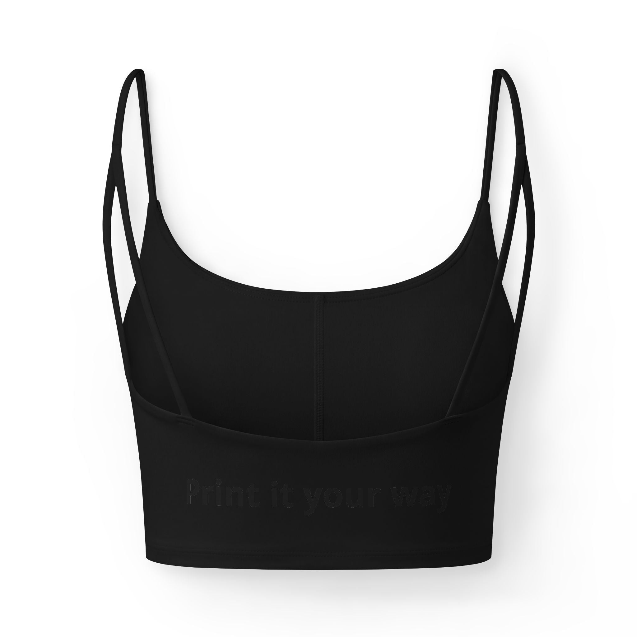 Luxe Heart Arrow Bra — Women's Strappy Crop with Bold Heart Graphic