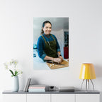 Matte Poster — Female Home Chef Portrait Kitchen Wall Art