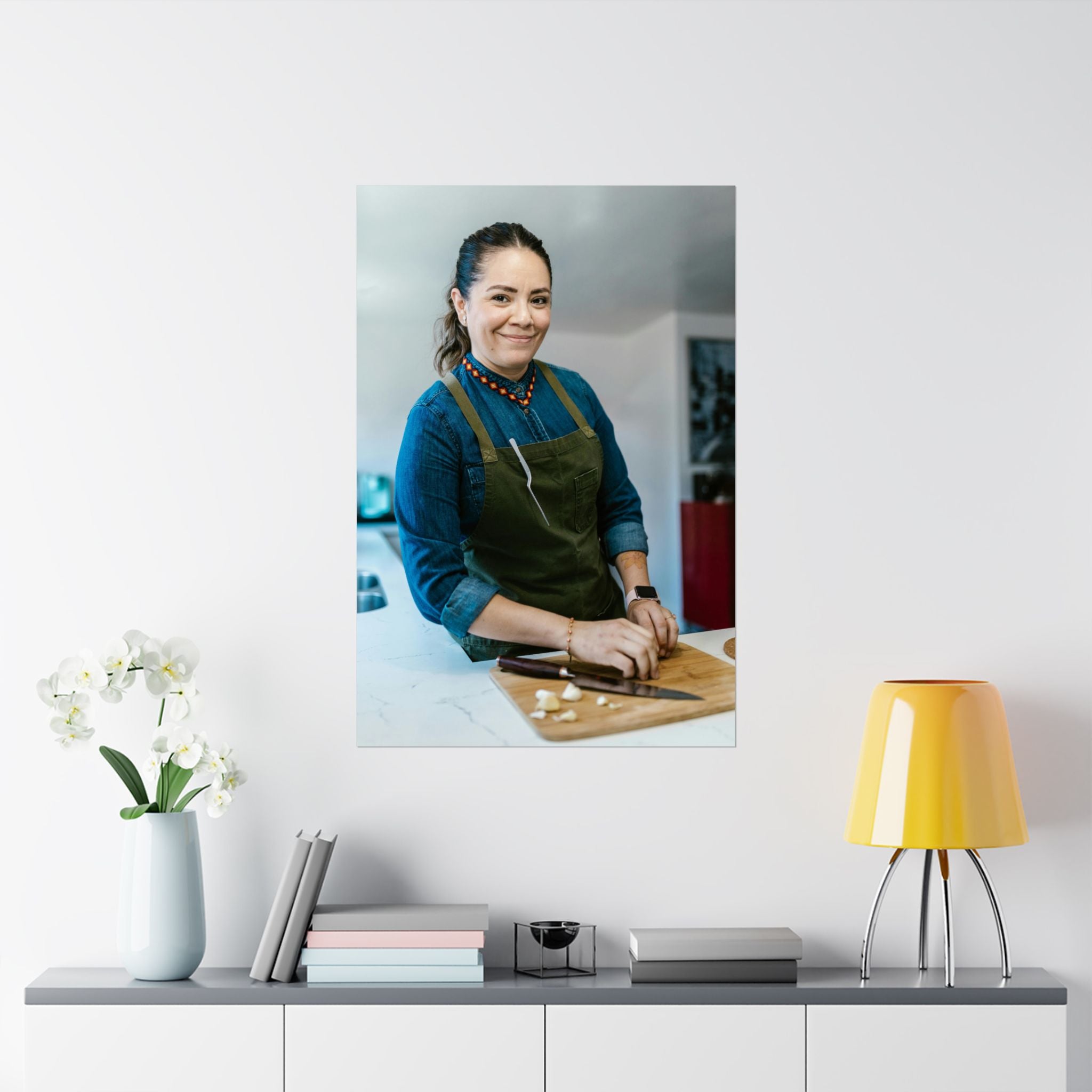 Matte Poster — Female Home Chef Portrait Kitchen Wall Art