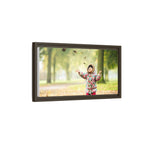 Framed Matte Canvas Photo Print — Autumn Child Playing in Leaves