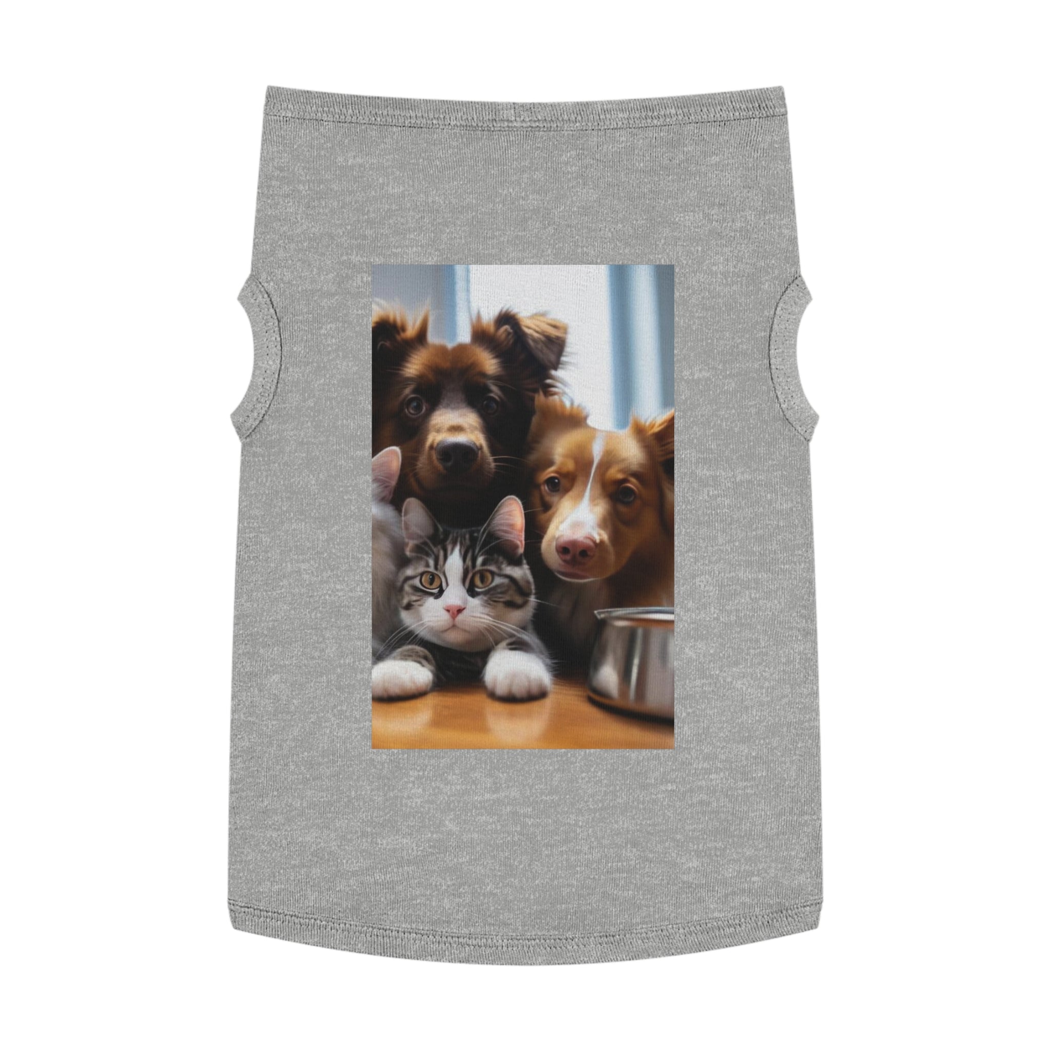 Pet Tank Top — Cute Dog & Cat Photo Print Tank for Small Pets
