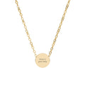Mini Engraved Circle Necklace — Personalized Tiny Disc Pendant