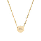 Mini Engraved Circle Necklace — Personalized Tiny Disc Pendant