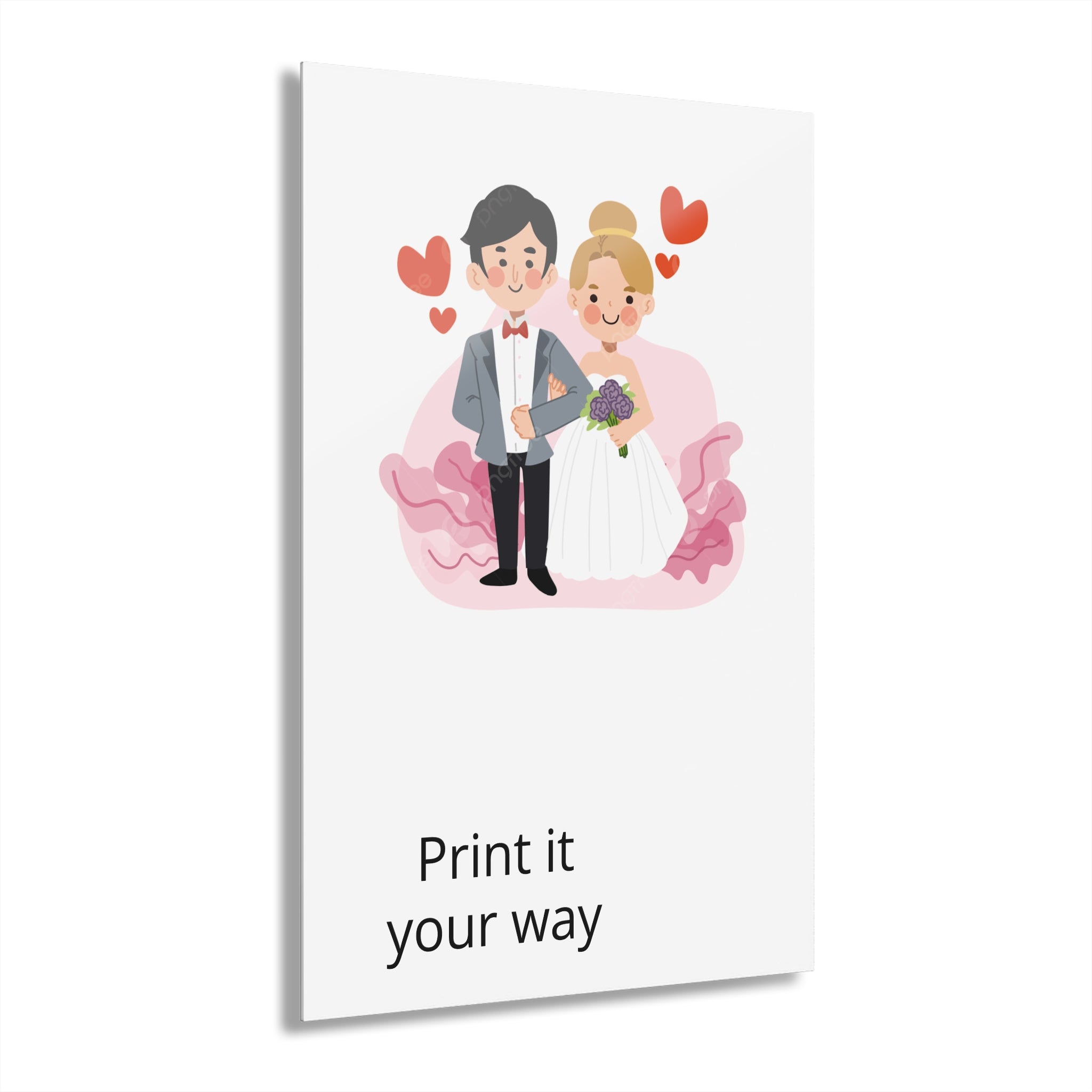 Wedding Couple Acrylic Print – Customizable French Cleat Wall Art