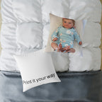Custom Photo Square Pillow — Personalized Canvas Throw Pillow (Print It Your Way)