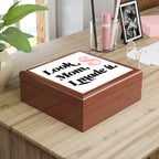 Jewelry Box — “Look Mom, I Made It.” Keepsake Box with Pink Dollar Sign
