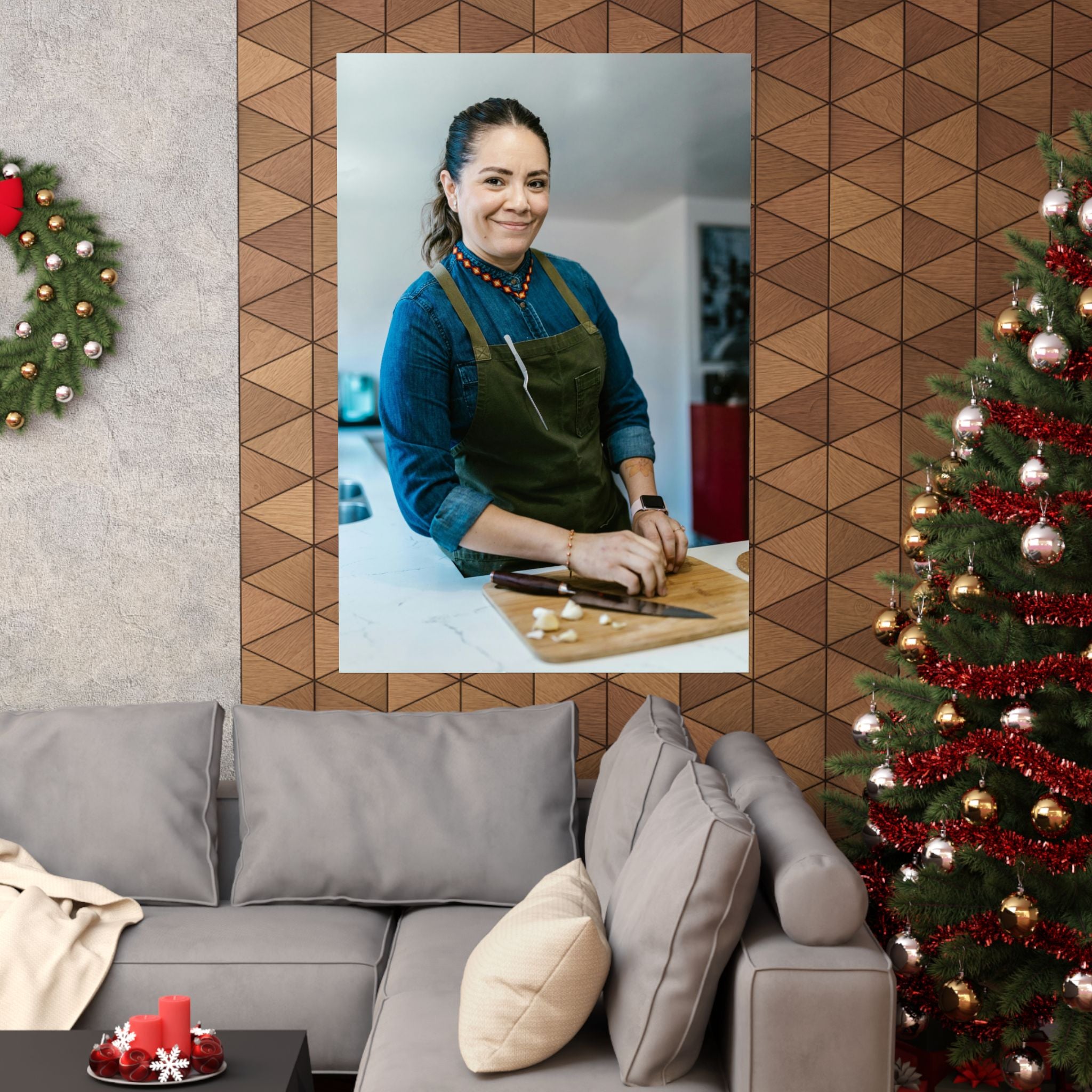 Matte Poster — Female Home Chef Portrait Kitchen Wall Art