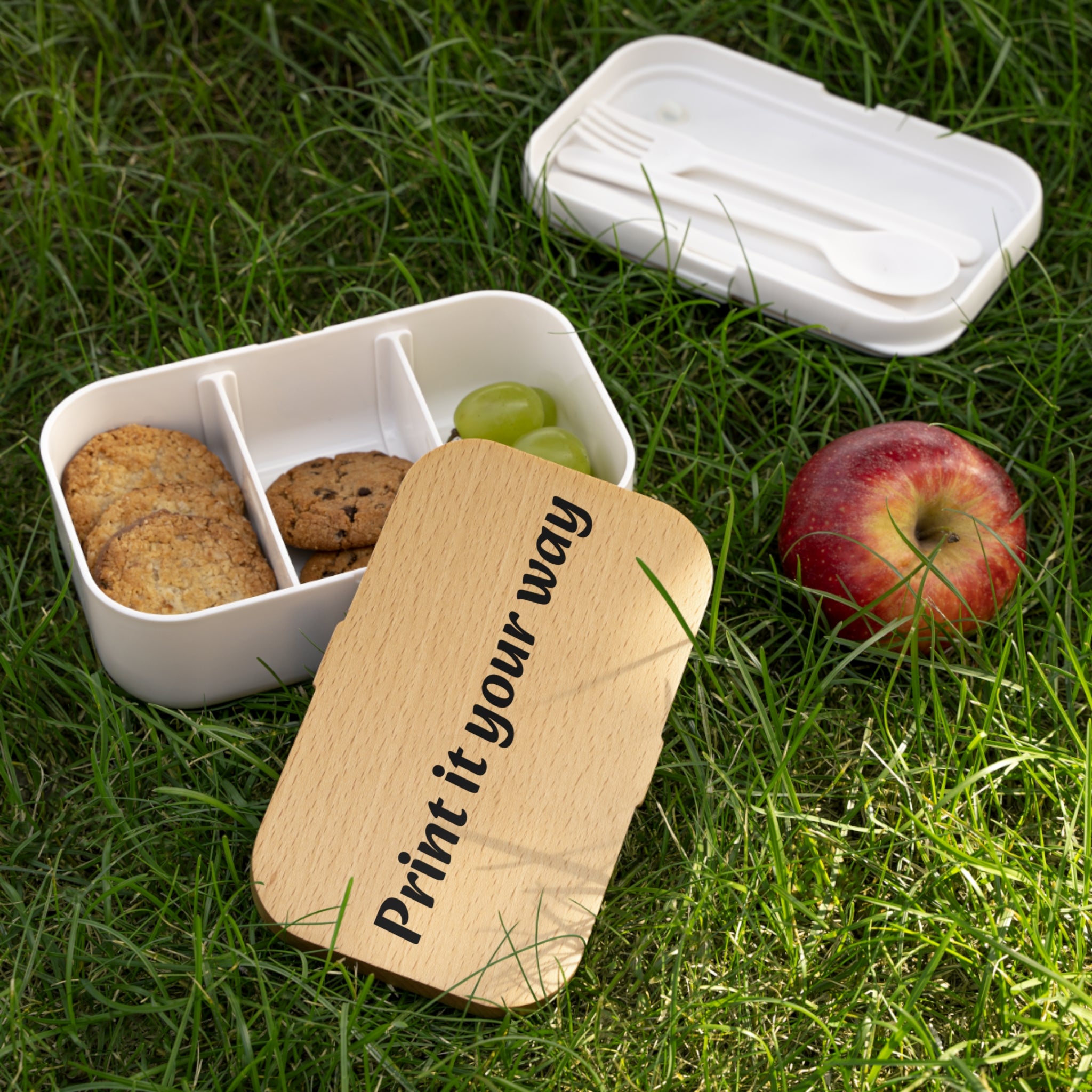 Custom Wooden Bento Lunch Box – Personalized Eco-Friendly Meal Container