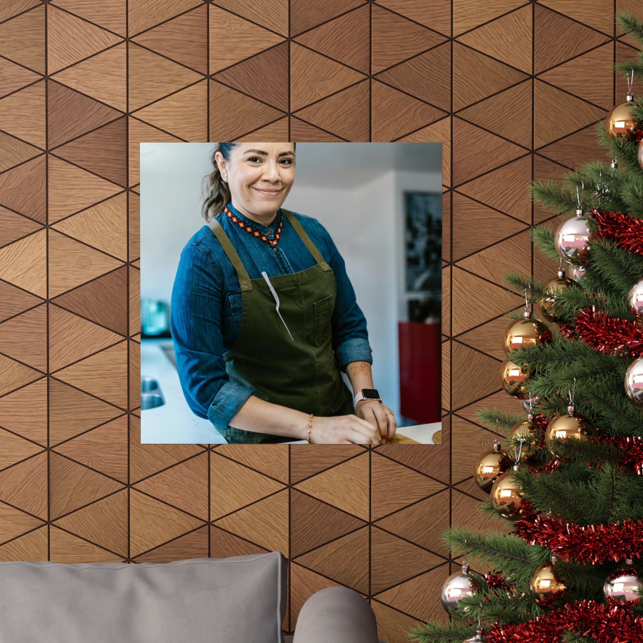 Matte Poster — Female Home Chef Portrait Kitchen Wall Art