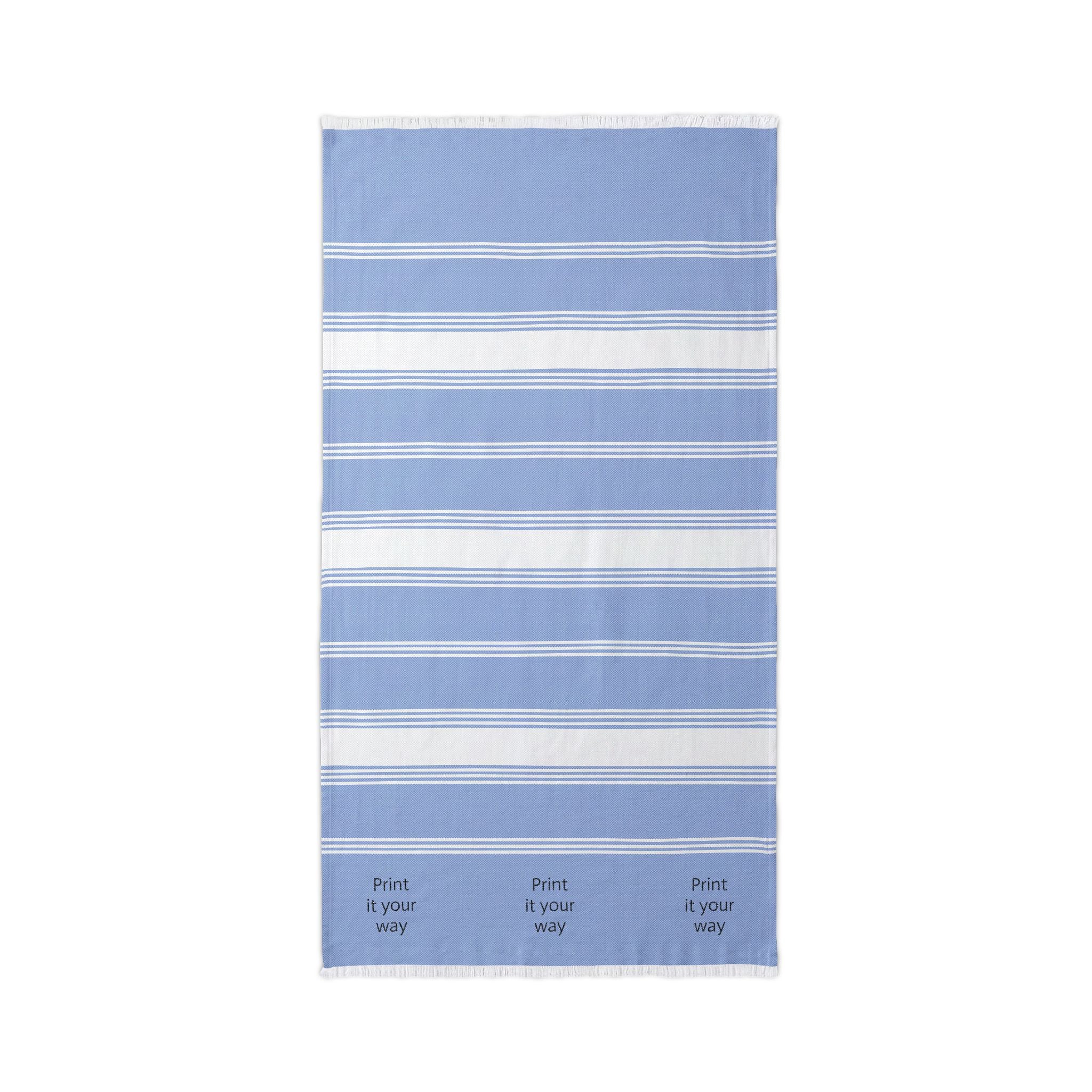 Embroidered Striped Beach Throw — Lightweight Turkish Towel for Pool, Travel & Summer Days