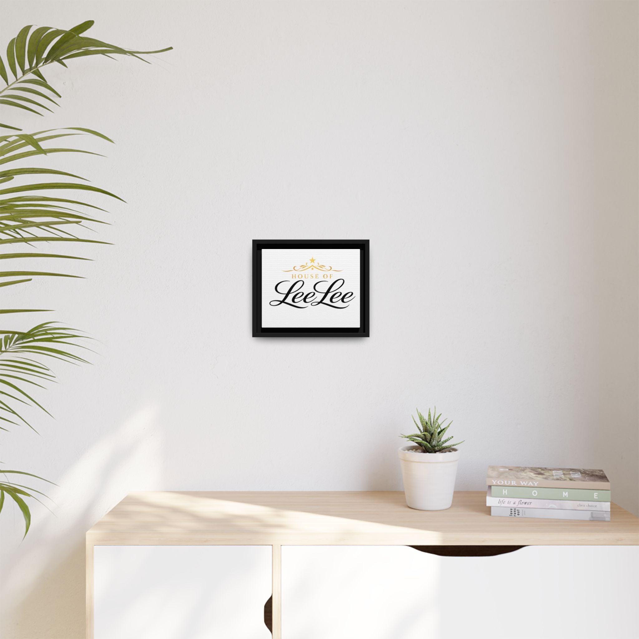 Framed Matte Canvas Print — "House of LeeLee" Script Wall Art