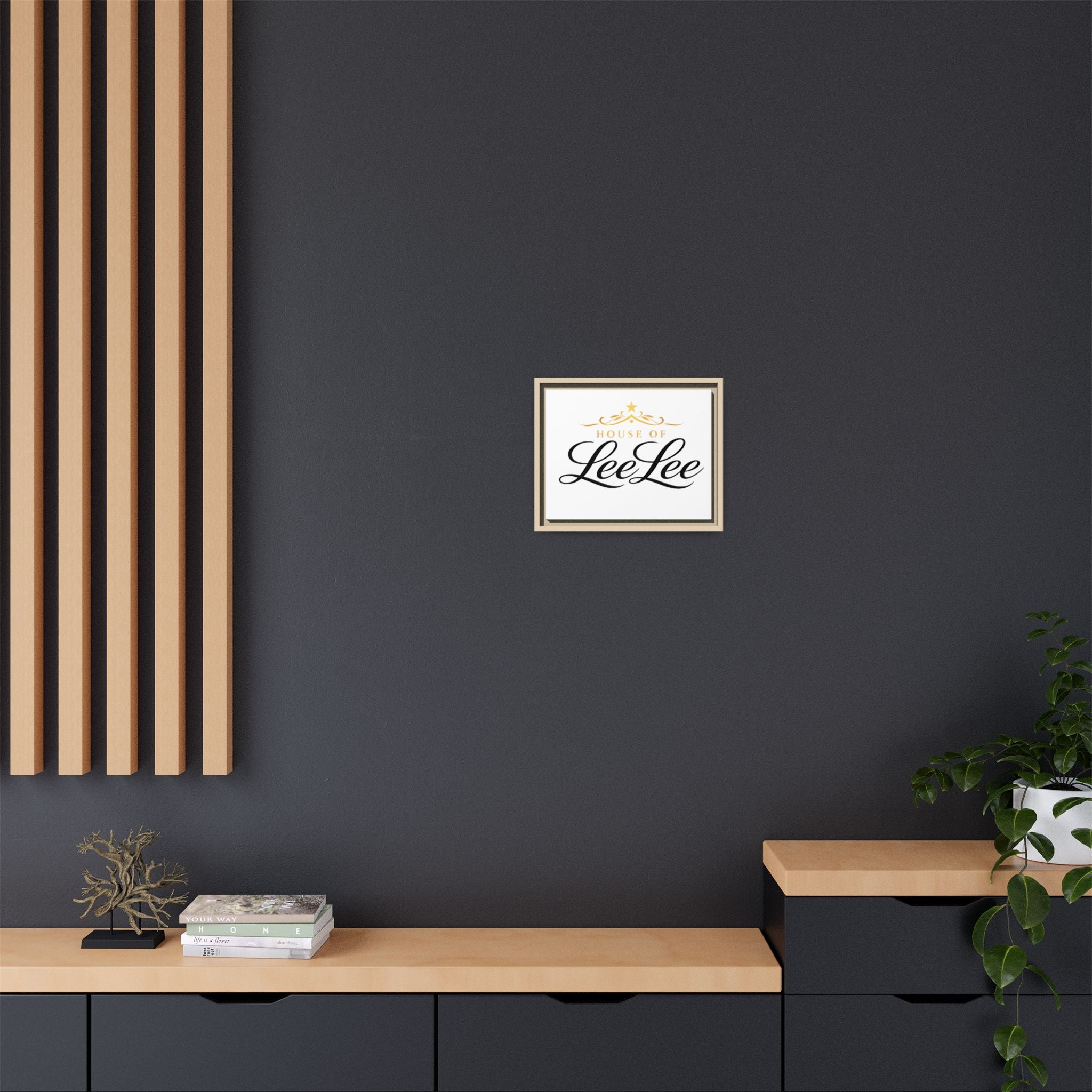 Framed Matte Canvas Print — "House of LeeLee" Script Wall Art