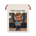 Personalized Kids Gift Bag - 'Print it your way' Drawstring Favor Pouch