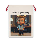 Personalized Kids Gift Bag - 'Print it your way' Drawstring Favor Pouch