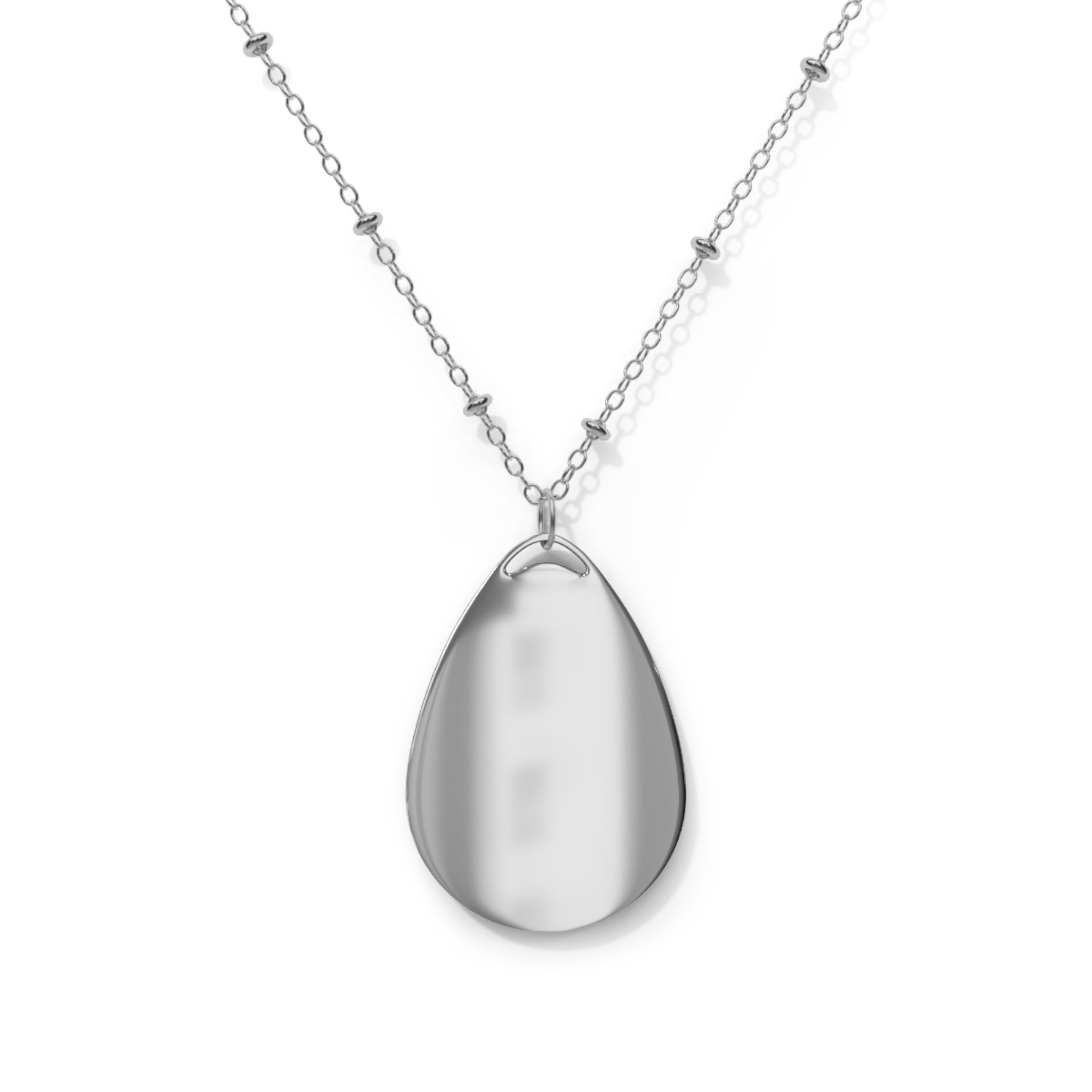 Oval Photo Pendant Necklace — Personalized Teardrop Locket Necklace
