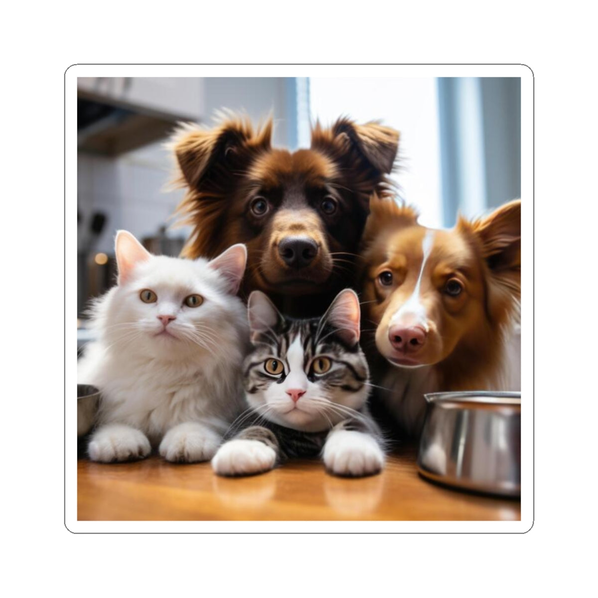 Pet Portrait Sticker — Cute Cats & Dogs Kiss-Cut Decal
