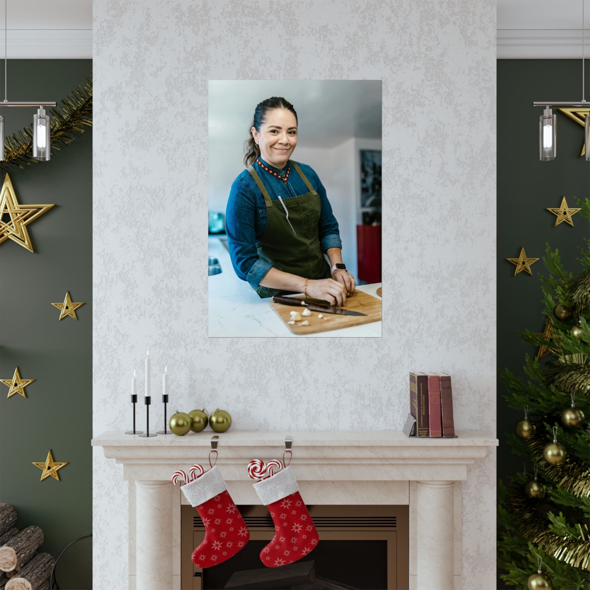 Matte Poster — Female Home Chef Portrait Kitchen Wall Art