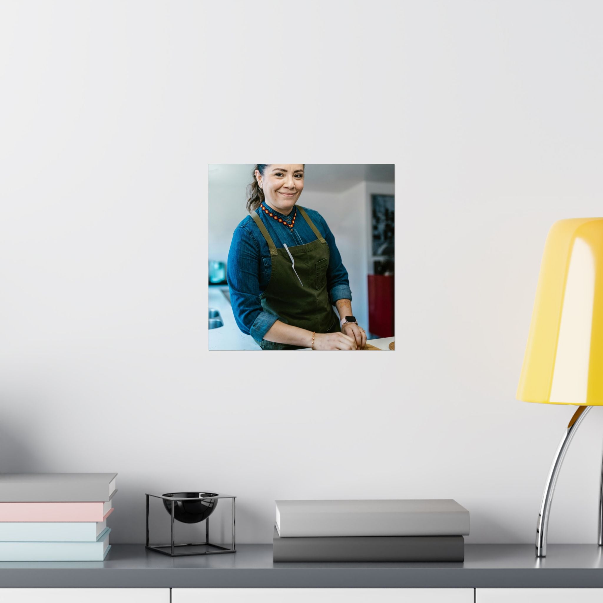 Matte Poster — Female Home Chef Portrait Kitchen Wall Art