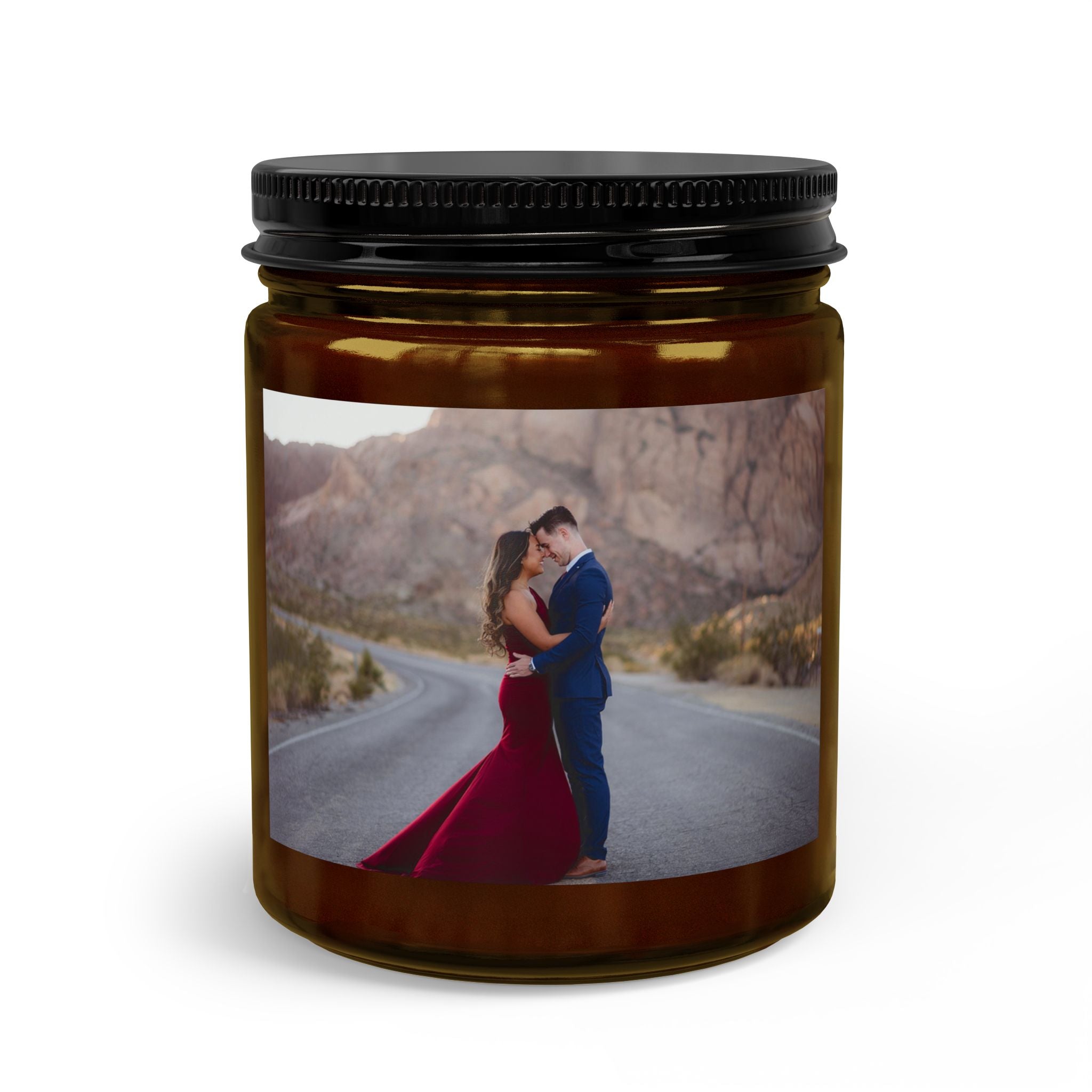 Personalized Photo Candle Set with Matches & Wick Trimmer — Romantic Keepsake Gift