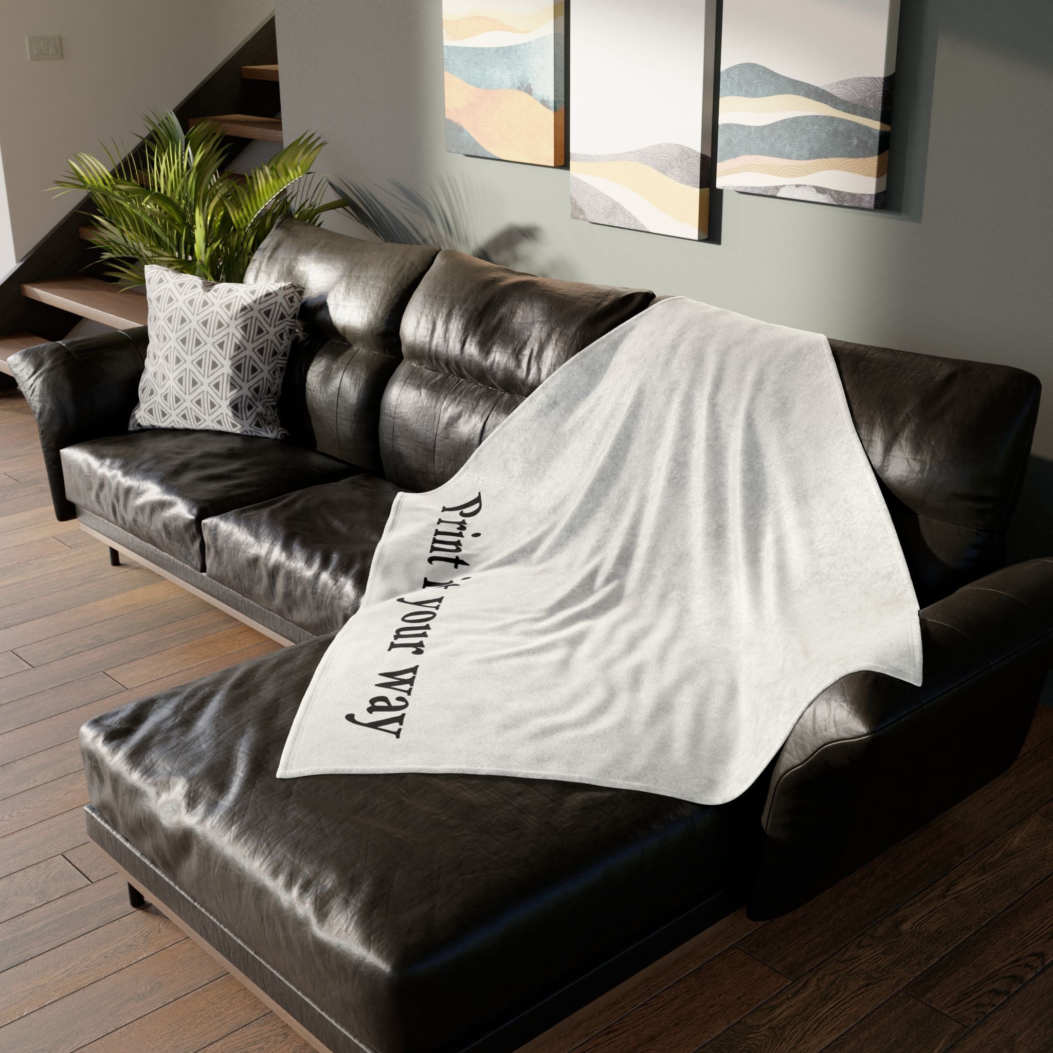 Customizable Soft Polyester Blanket — "Print It Your Way" Personalized Throw