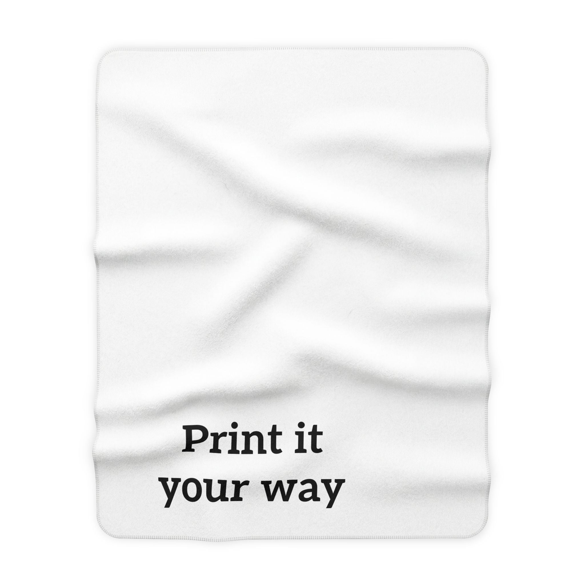 Sherpa Blanket — "Print It Your Way" Cozy Fleece Throw