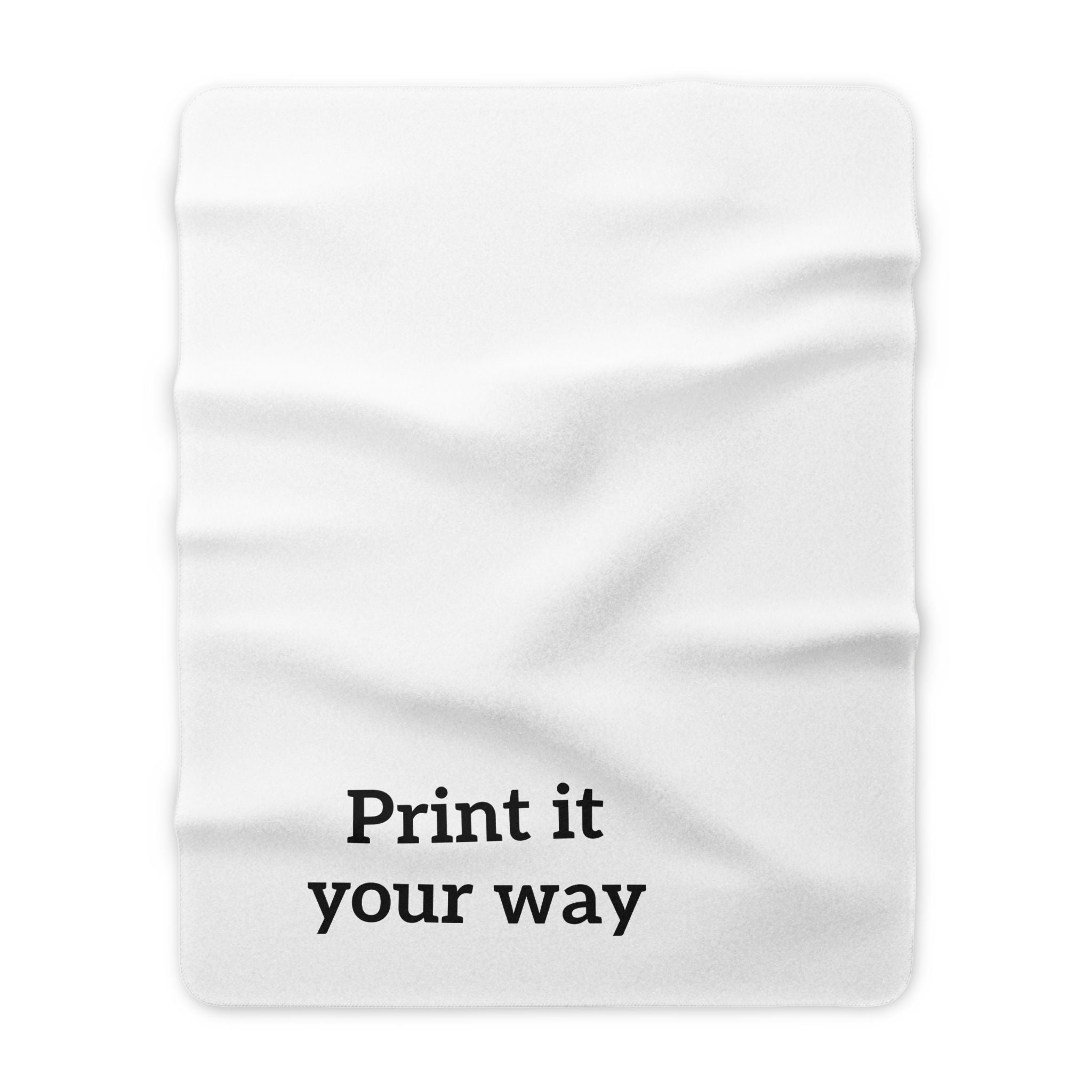 Sherpa Blanket — "Print It Your Way" Cozy Fleece Throw