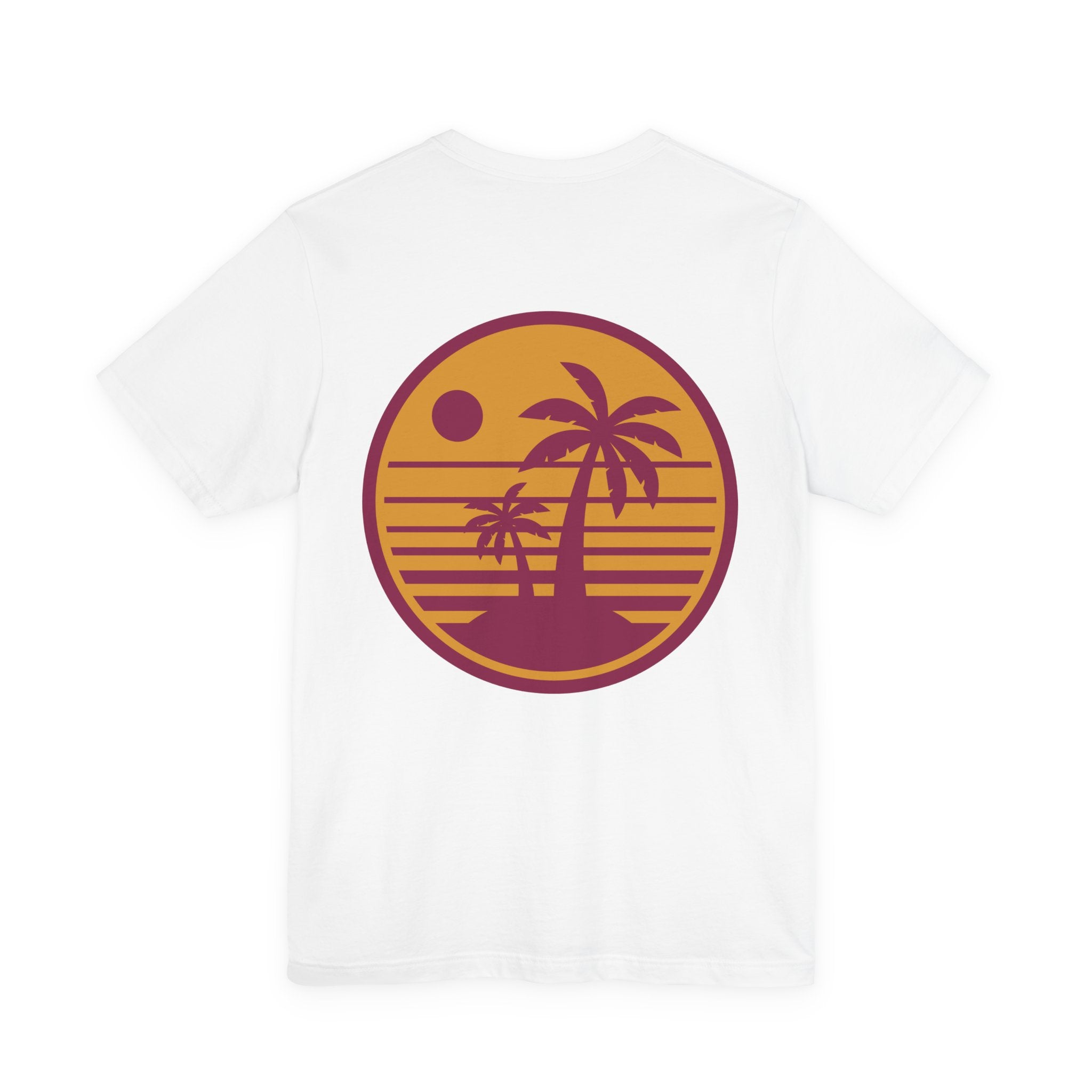 T-Shirt — R.I.P Twenties Front Text & Sunset Palm Back Graphic