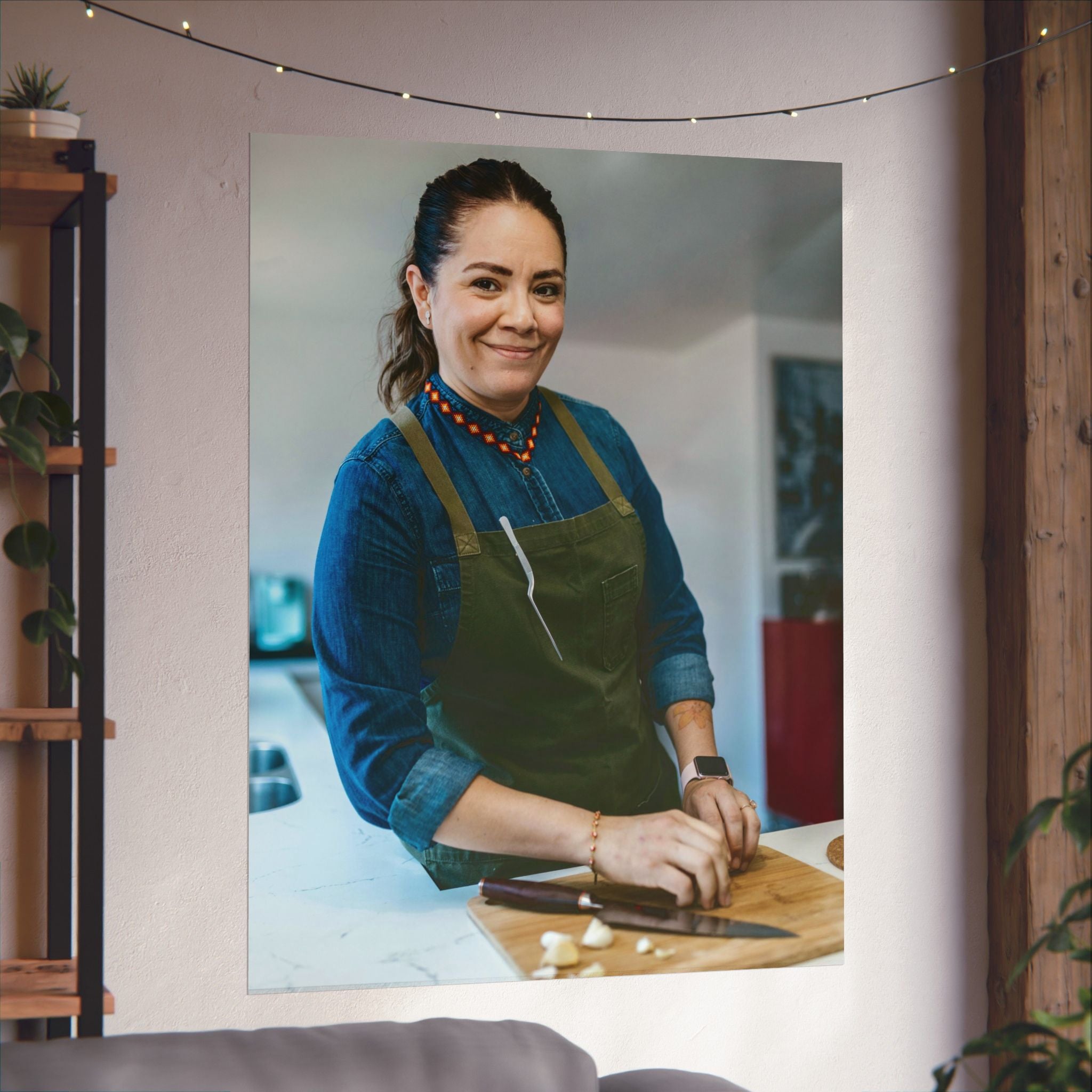 Matte Poster — Female Home Chef Portrait Kitchen Wall Art