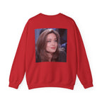 Graphic Crewneck Sweatshirt — Portrait Photo Print with Quote