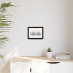 Framed Matte Canvas Print — "House of LeeLee" Script Wall Art