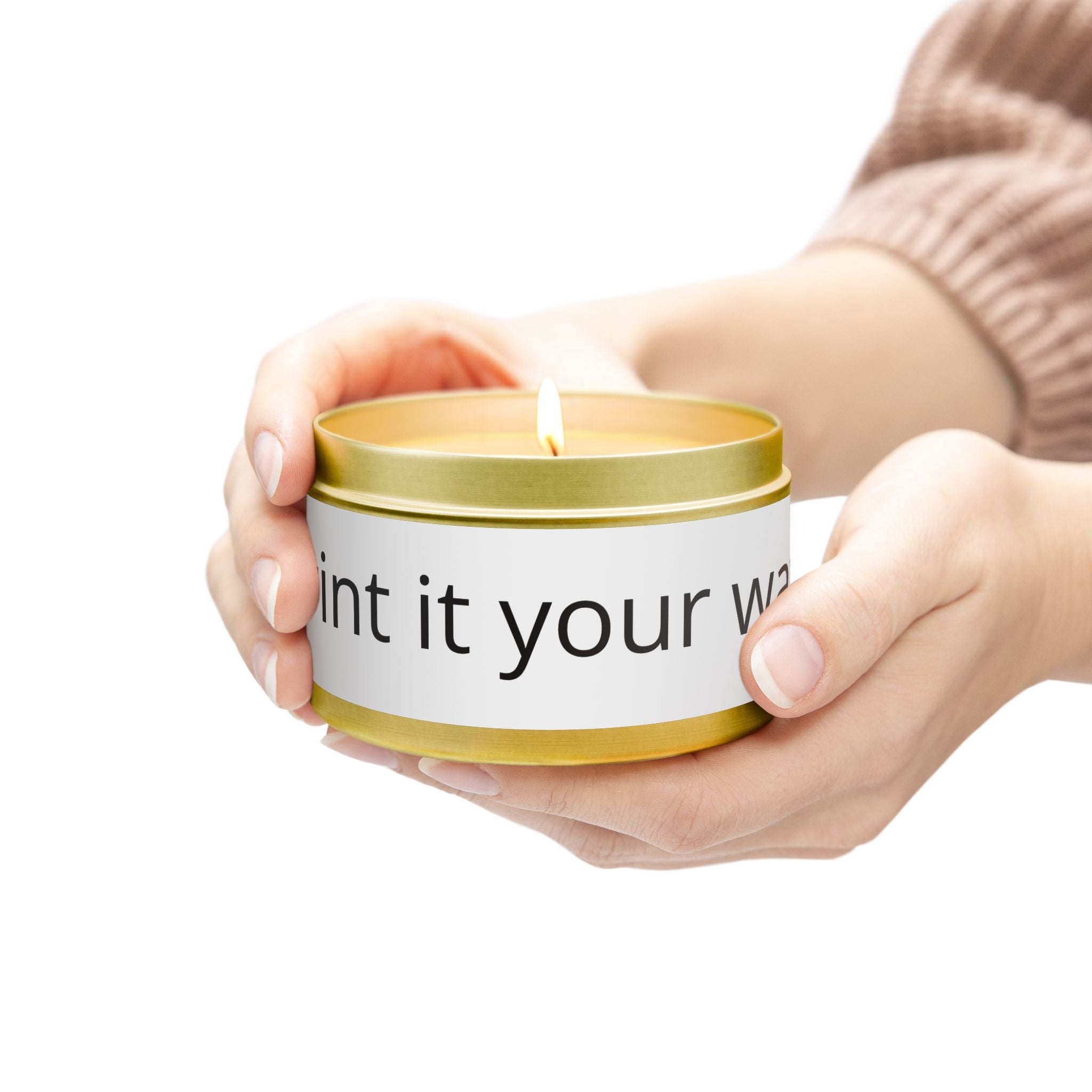 Customizable Tin Candle — 'Print it your way' Personalized Scented Tin