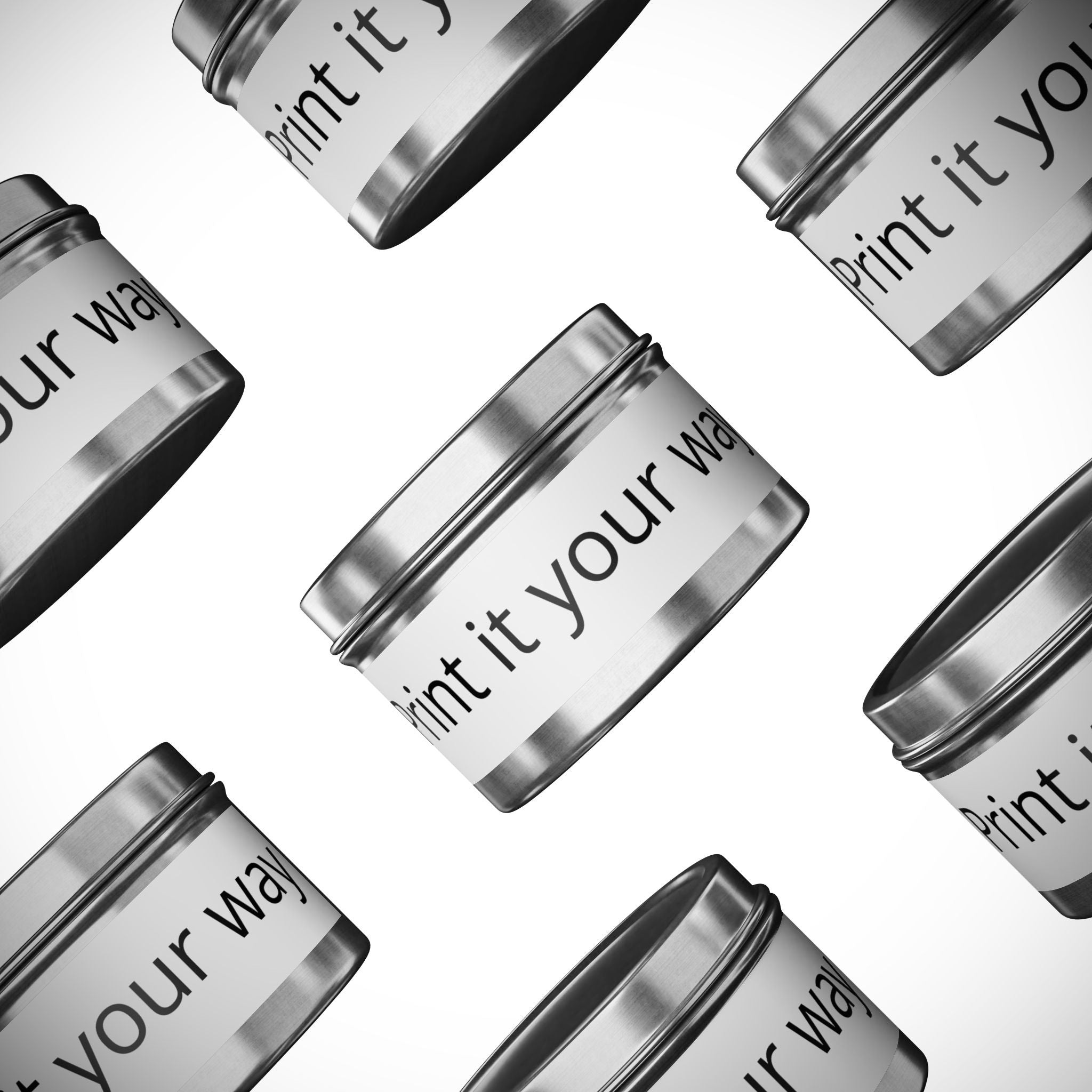 Customizable Tin Candle — 'Print it your way' Personalized Scented Tin