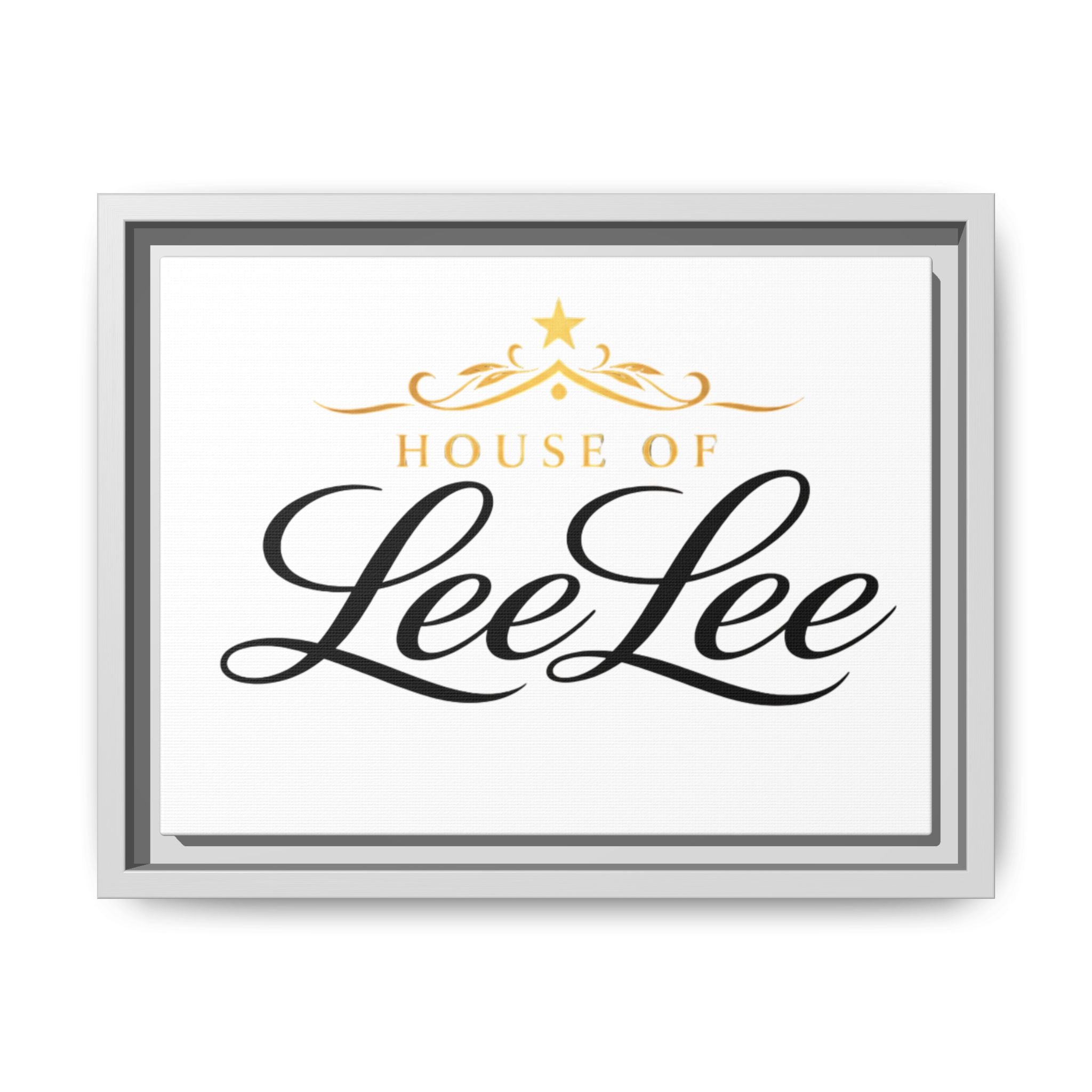Framed Matte Canvas Print — "House of LeeLee" Script Wall Art