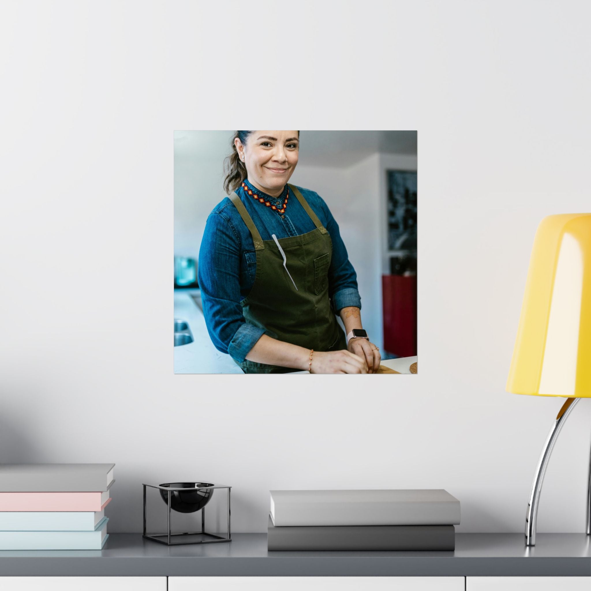 Matte Poster — Female Home Chef Portrait Kitchen Wall Art
