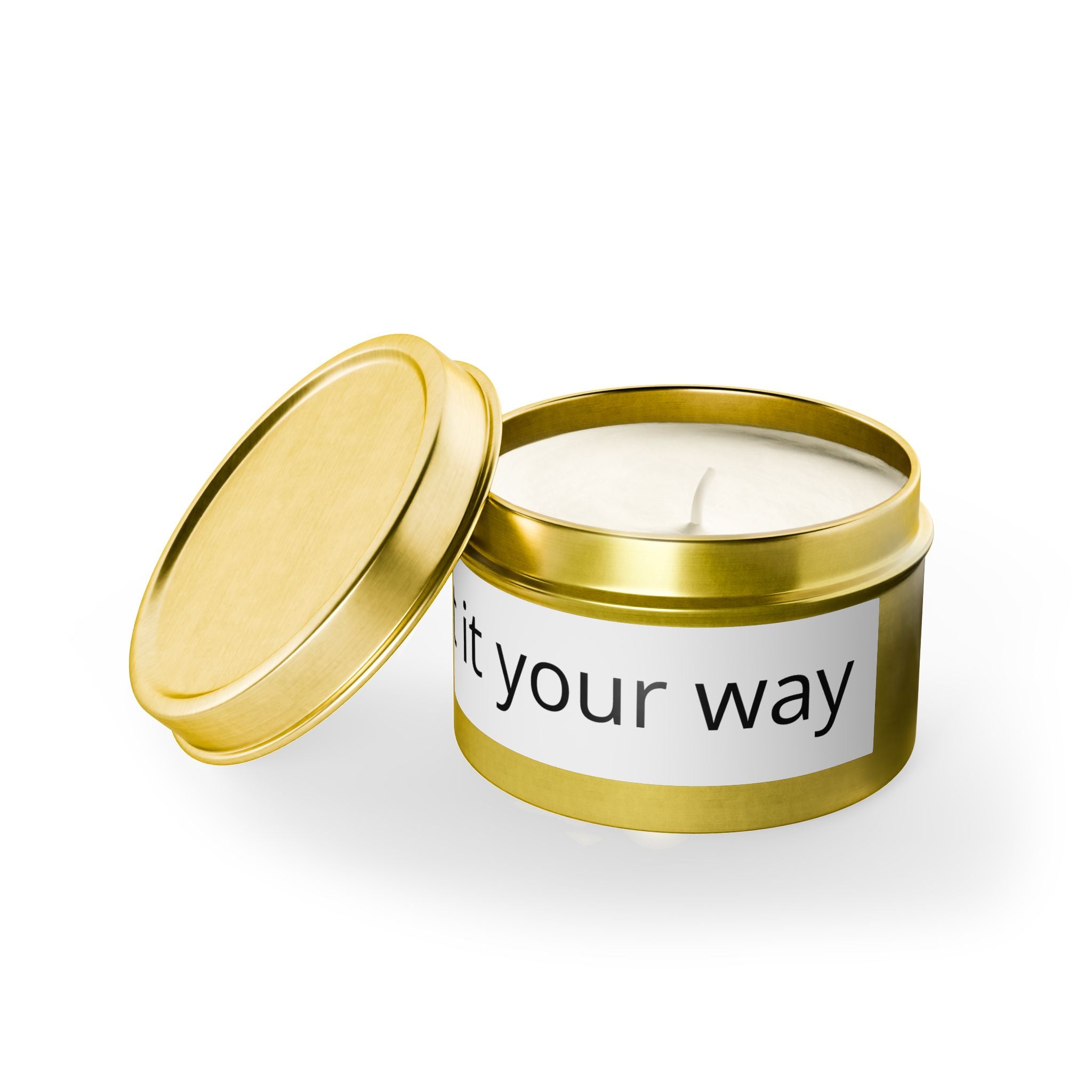 Customizable Tin Candle — 'Print it your way' Personalized Scented Tin