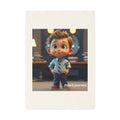 Cotton Tea Towel — Cute Little Boy Cartoon Kitchen Towel (Print It Your Way)