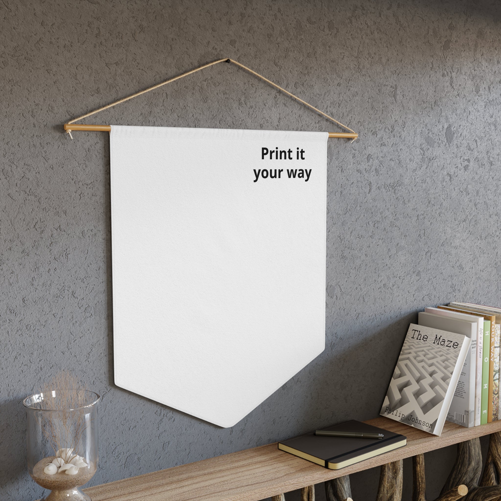 Custom Printed Pennant Banner — Personalized Wall Pennant, 'Print It Your Way'